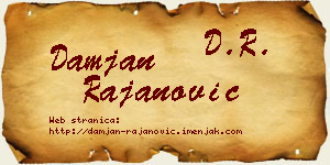 Damjan Rajanović vizit kartica